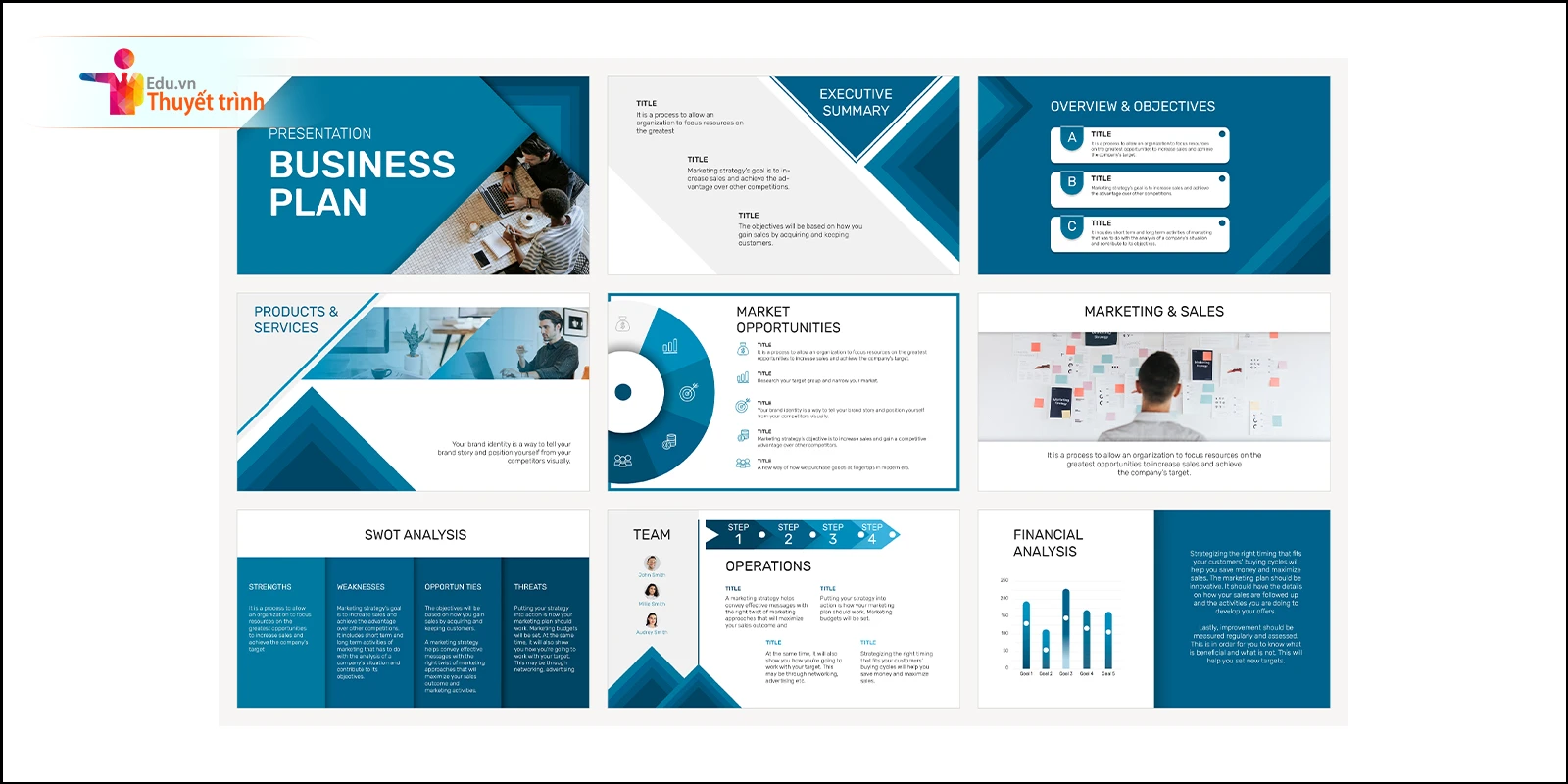 Sử dụng slide trình chiếu đẹp mắt, logic